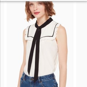 NWT Kate Spade tie neck shell top